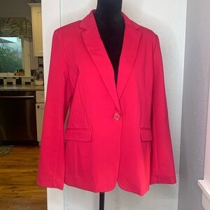 Liz Claiborne Jazzy Rose Power Blazer Size 10 office glam Boss Babe Jacket NWT